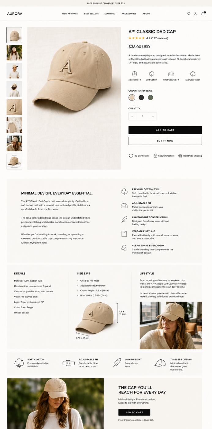Generated listing